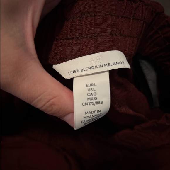 Women’s Linen Blend Size L Shorts Set - Picture 3 of 3